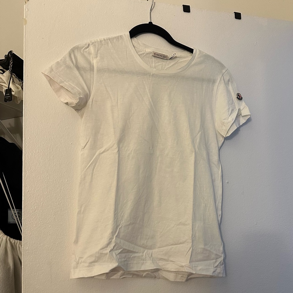Moncler Logo Patch Cotton Jersey Tshirt